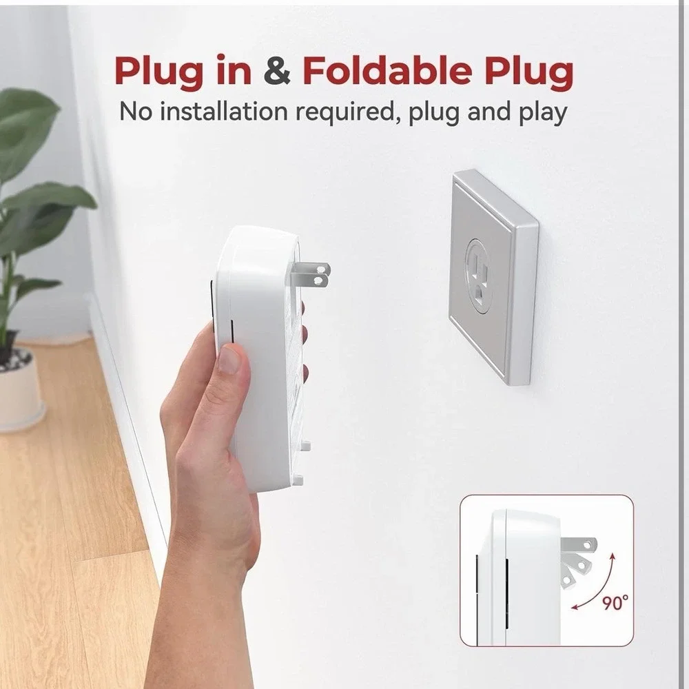 3-pack SITERWELL Portable 10 Year Battery Carbon Monoxide Detector Plug In NEW‎